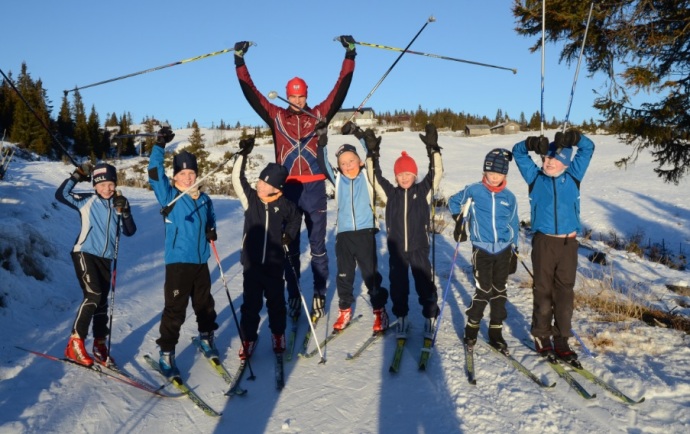 Meine Koll Jungs und ich beim Skiwochenende in Austlid